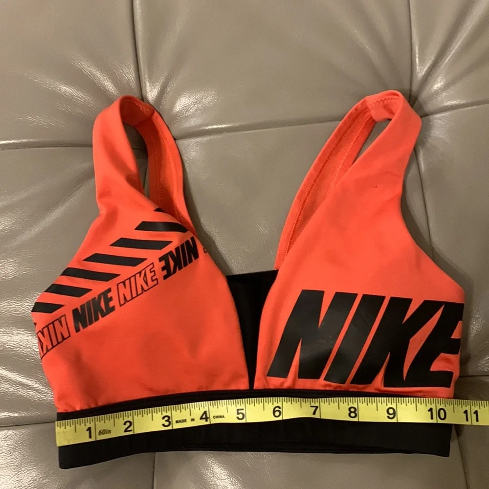 Nike Ember Glow & Black Indy Plunge Light-Support Sports Bra
